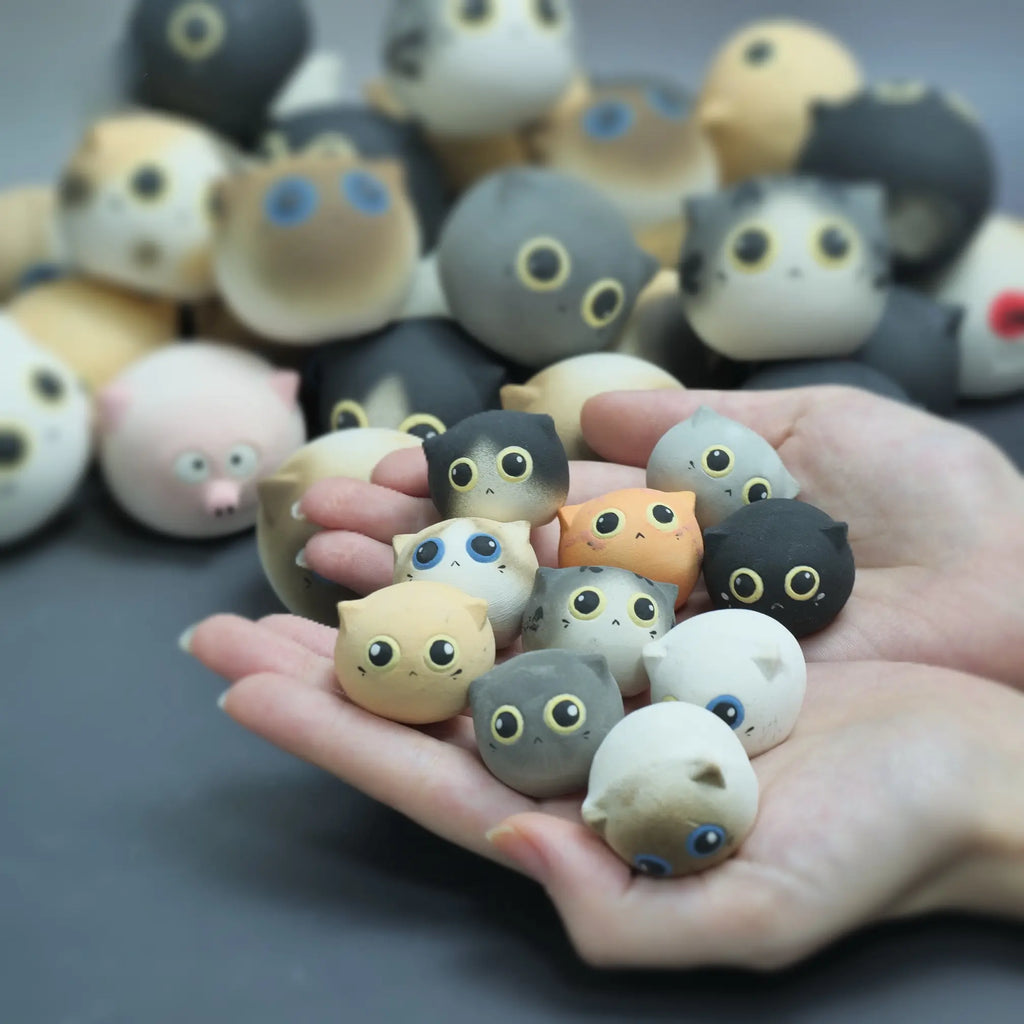 Boom Cat™ Handmade Ceramic Cat – Tea Pet, Diffuser & Desk Companion