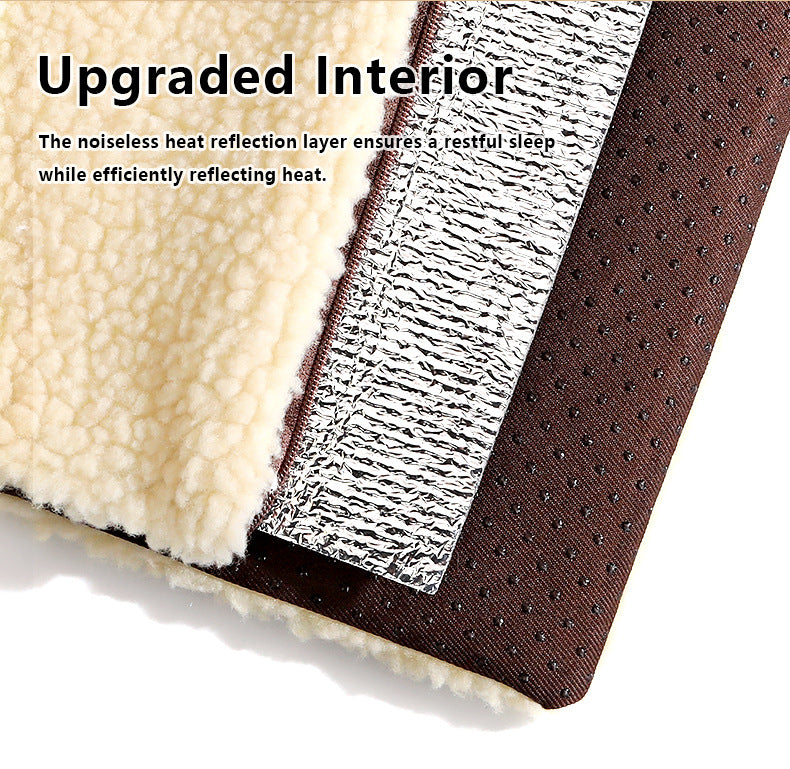 ✨ 10% OFF Single Item, 🔥 15% OFF When You Buy 2!|Merry & Joy Self-Heating Pet Mat — 2 cm Thick Lamb Fleece Bed for Dogs & Cats
