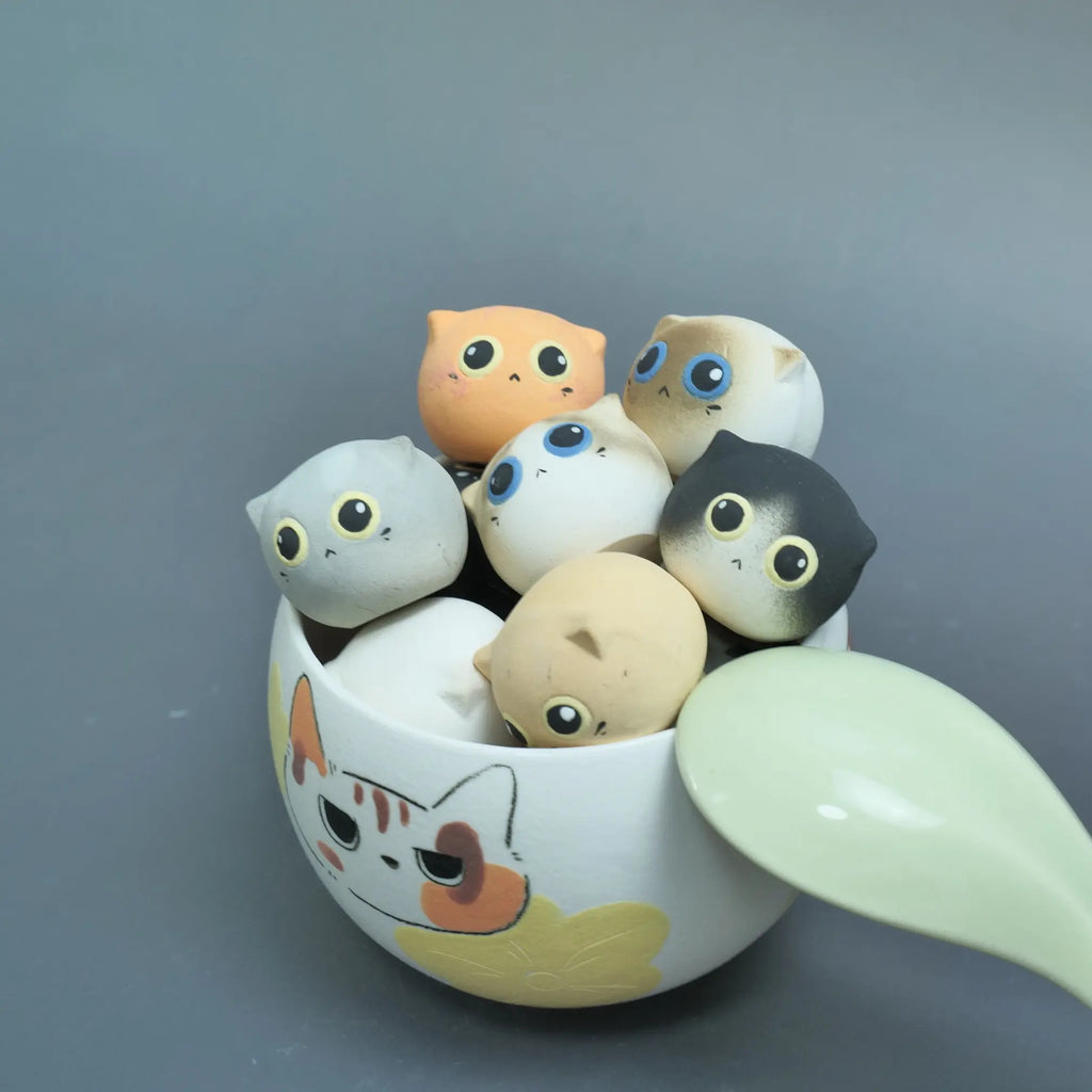 Boom Cat™ Handmade Ceramic Cat – Tea Pet, Diffuser & Desk Companion