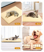 ✨ 10 % de réduction sur un article, 🔥 20 % de réduction à l'achat de 2 ! | Tapis chauffant auto-chauffant Merry &amp; Joy pour animaux de compagnie — Lit en polaire d'agneau de 2 cm d'épaisseur pour chiens et chats 