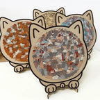 🎁Christmas Sale up to 53% OFF🎅|135-Piece Morandi-Colored Cat Shaped Wooden Jigsaw Puzzle