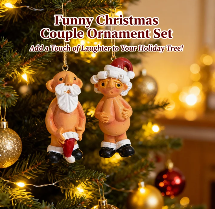 |🎁 Free Shipping on Orders Over £18.99, 🔥 10% OFF When You Buy 2!|Creative Naughty Santa Christmas Decorations – 5CM & 8CM Funny Resin Santa Tree Ornaments, Cute Xmas Hanging Decor Gifts