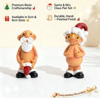 |🎁 Livraison gratuite dès 18,99 £ d'achat ! 🔥 10 % de réduction dès 2 articles achetés ! | Décorations de Noël Père Noël coquin et créatif – Ornements de sapin Père Noël amusants en résine (5 cm et 8 cm), jolis cadeaux à suspendre pour Noël